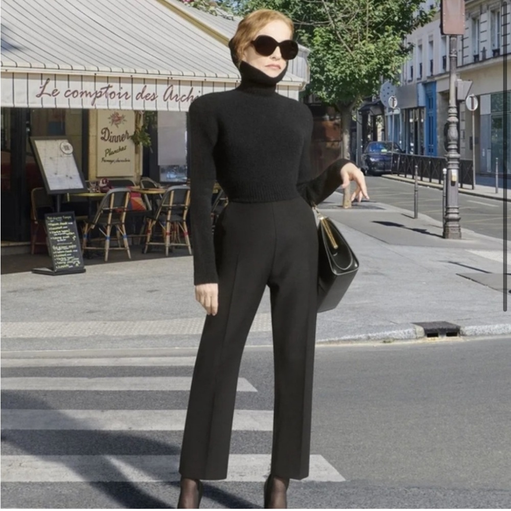 100% cashmere Ruched sweater Aqua Elegant Black Cashmere Knit